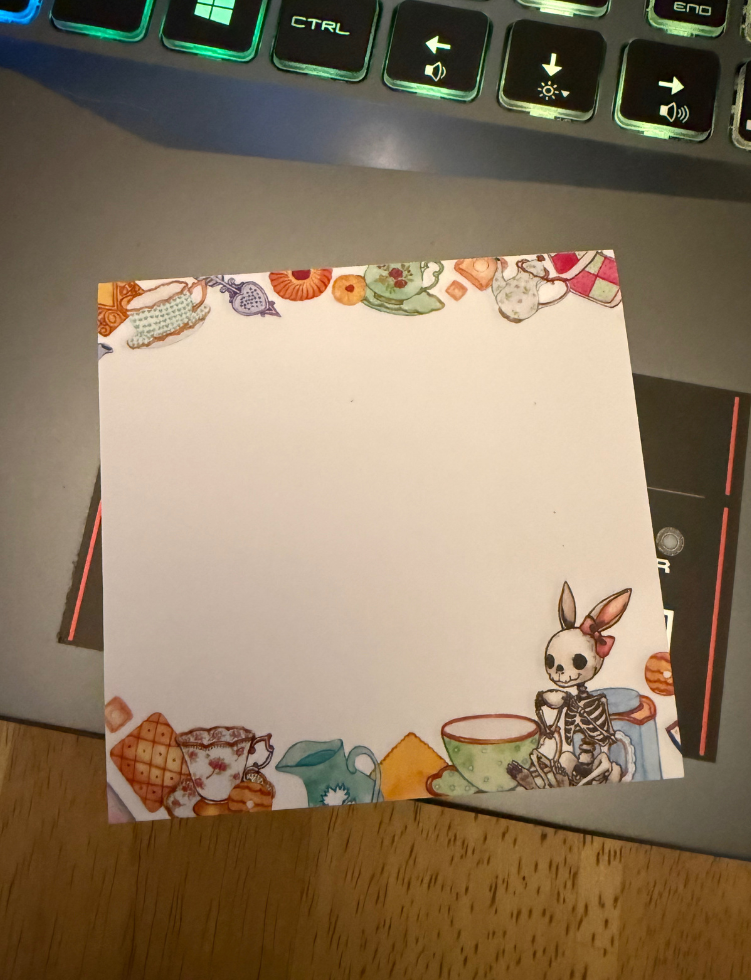 Tea Party Sticky Note Pad