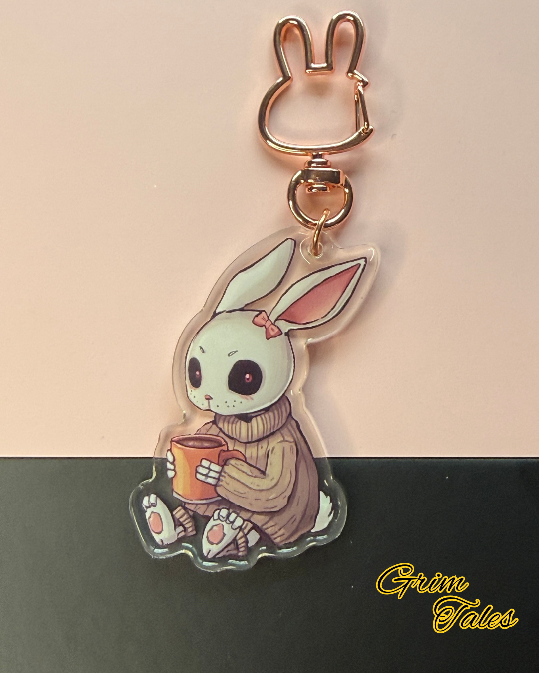 Skully Rabbit Keychain